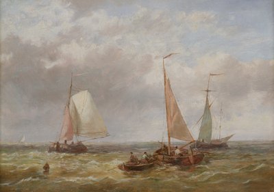 Fishing Boats at Sea by Abraham Hulk