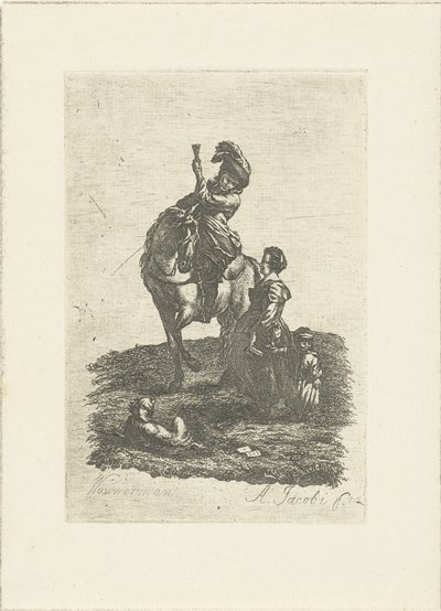 Rider on Horseback by Abraham Jacobi