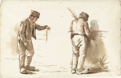 Two Studies of a Standing Man by Abraham Johannes Ruytenschildt