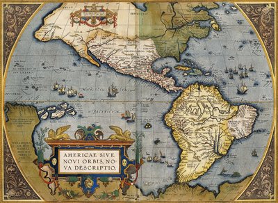 A Map of America by Abraham Ortelius