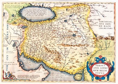 Iran, Pakistan, Afghanistan, Uzbekistan, Turkmenistan by Abraham Ortelius