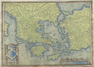 Map of Greece by Abraham Ortelius