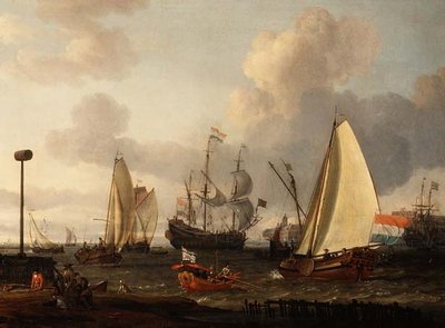 Dutch Men-of-War off the Coast by Abraham Storck
