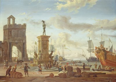 Harbour at Livorno by Abraham Storck
