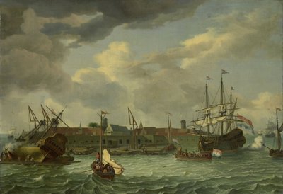 The Island of Onrust near Batavia by Abraham Storck