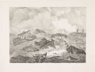 Breakthrough of the Kamperdijk, 1825 by Abraham Vinkeles
