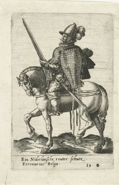 Dutch Rider with Rifle by Abraham de Bruyn (attributed to)
