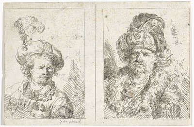 Two Male Busts by Abraham van Strij (I)
