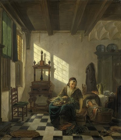 The Housewife. 1800-11 by Abraham van Strij