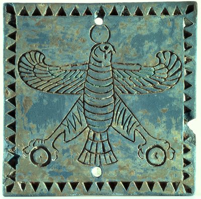 Tile depicting an eagle by Achaemenid