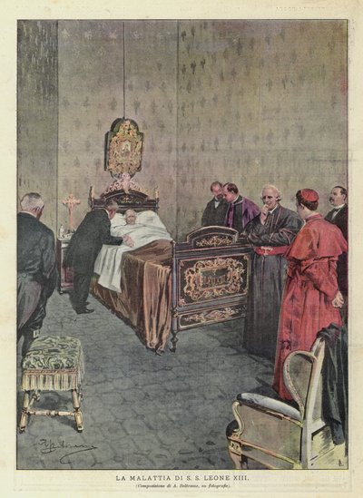 The Illness of Pope Leo XIII by Achille Beltrame