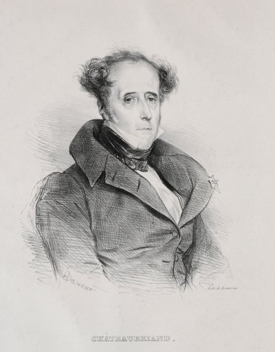 François René Auguste Vicomte de Chateaubriand by Achille Devéria