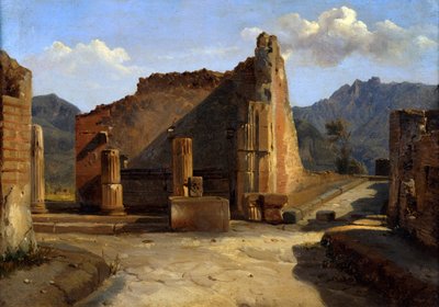 The Forum of Pompeii by Achille Etna Michallon