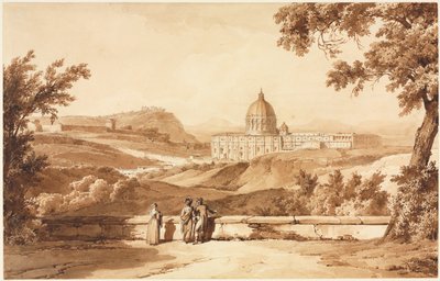 View of St. Peters, Rome by Achille Etna Michallon