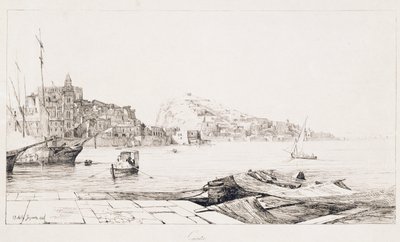 Port at Gaeta by Achille Gigante