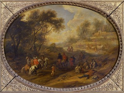 A Military Convoy by Adam Frans van der Meulen