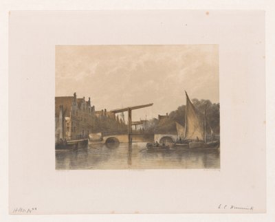 View of the Zwanenburgwal by Adolf Carel Nunnink