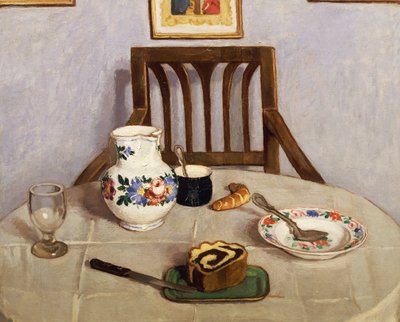 Still life with focaccia by Adolf Fenyes