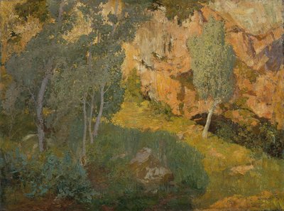 Sunny Rocky Valley by Adolf Gross