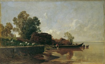The Fraueninsel in Chiemsee by Adolf Gustav Ditscheiner