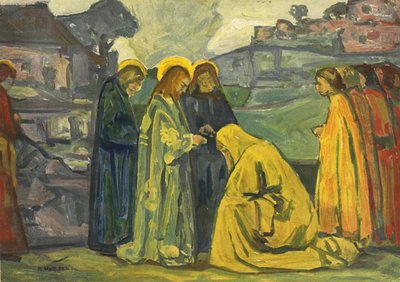 Christ and the Canaanite Woman by Adolf Holzel