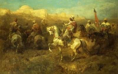 Arab Horsemen on the March by Adolf Schreyer