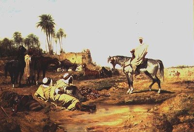 The Halt at the Well by Adolf Schreyer