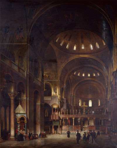 The Interior of St Marks, Venice by Adolf Seel