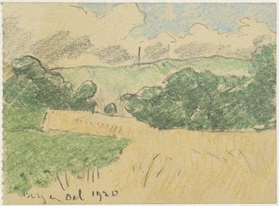 Cornfield Between Trees by Adolf le Comte