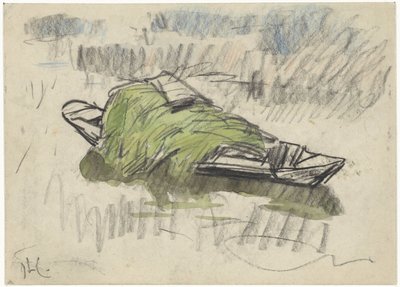 Boat with Grass by Adolf le Comte