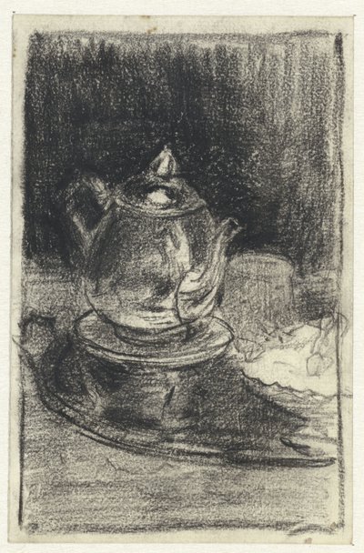 Teapot on a Warmer by Adolf le Comte