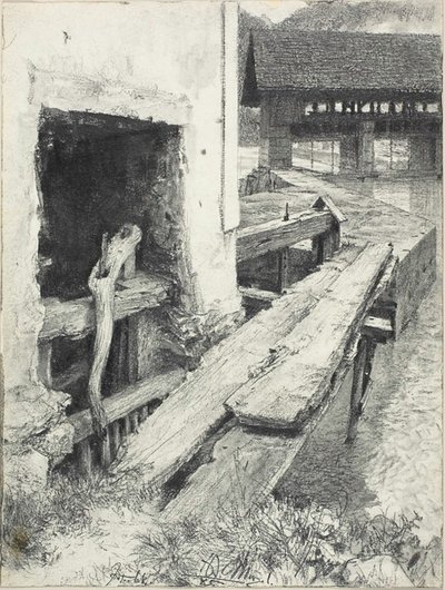 Sluice by Adolph Menzel