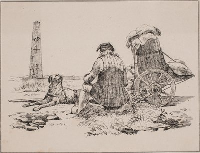 The Peddler and His Dog by Johan Adolph Kittendorff