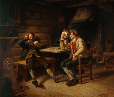 Card-Players by Adolph Tidemand