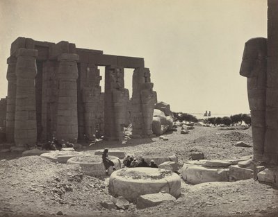 The Ramesseum, Thebes by Adolphe Braun