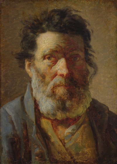 Head of an Old Man by Adolphe Felix Cals