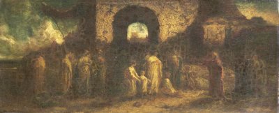 Christ Blessing the Children by Adolphe Joseph Thomas Monticelli