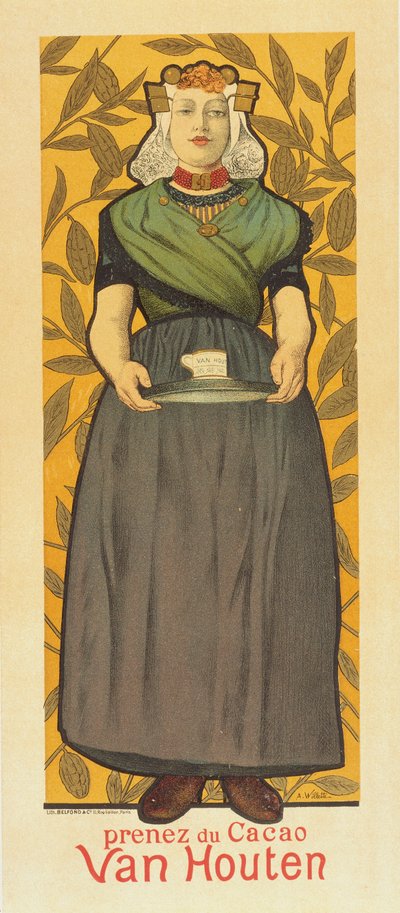 Prenez du Cacao Van Houten by Adolphe Leon Willette