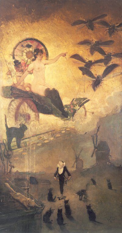 The Black Cats by Adolphe Leon Willette