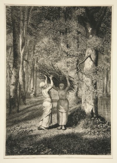 Twig Gathers by Adolphe Martial Potemont