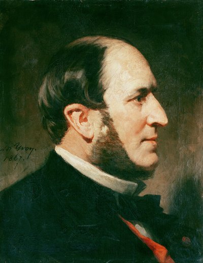 Baron Georges Eugene Haussmann (1809-91) 1867 by Adolphe Yvon