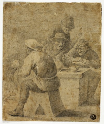 Four Peasants at Table by Adriaen Brouwer