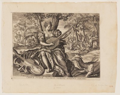 Hearing, from The Five Senses by Adriaen Collaert