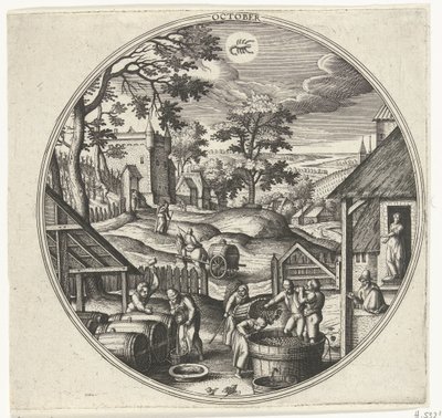 October by Adriaen Collaert