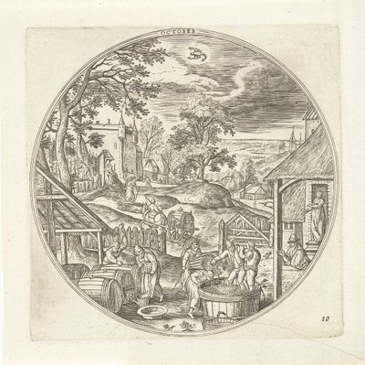 October (The Twelve Months) by Adriaen Collaert
