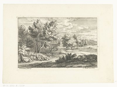 Landscape with Tomb Monument by Adriaen Frans Boudewyns