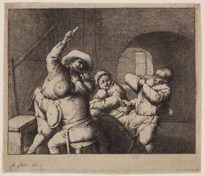 Knife Fight by Adriaen Jansz. van Ostade