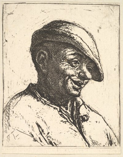 Laughing Peasant, 1610-85 by Adriaen Jansz. van Ostade