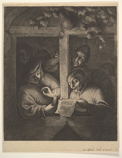 Singers at the Window by Adriaen Jansz. van Ostade