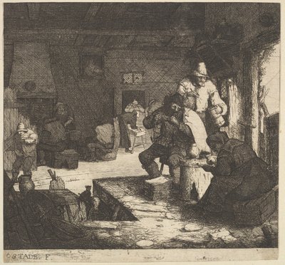 Smokers at the Inn by Adriaen Jansz. van Ostade